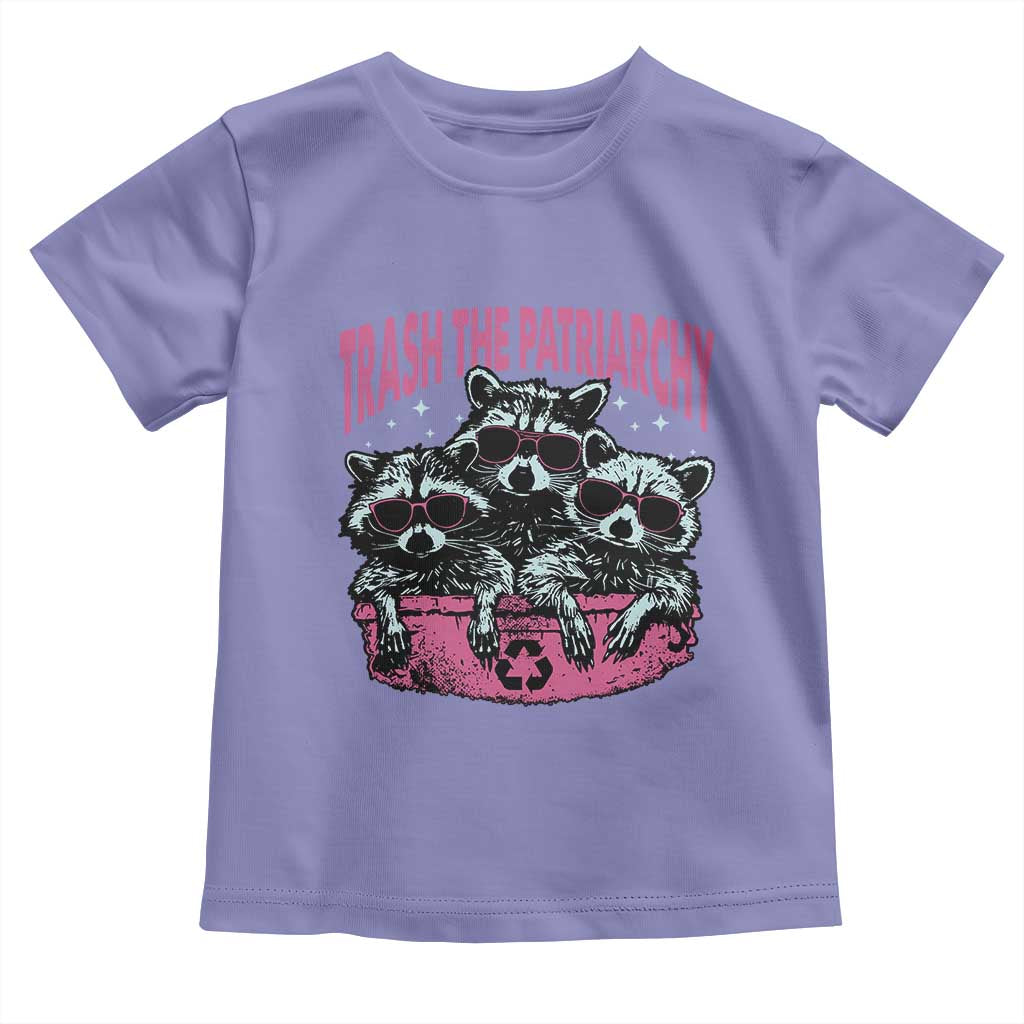 Funny Trash The Patriarchy Toddler T Shirt Feral Feminist Racoon - Wonder Print Shop