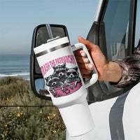Funny Trash The Patriarchy Tumbler With Handle Feral Feminist Racoon - Wonder Print Shop