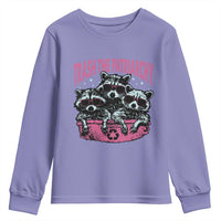 Funny Trash The Patriarchy Youth Sweatshirt Feral Feminist Racoon - Wonder Print Shop