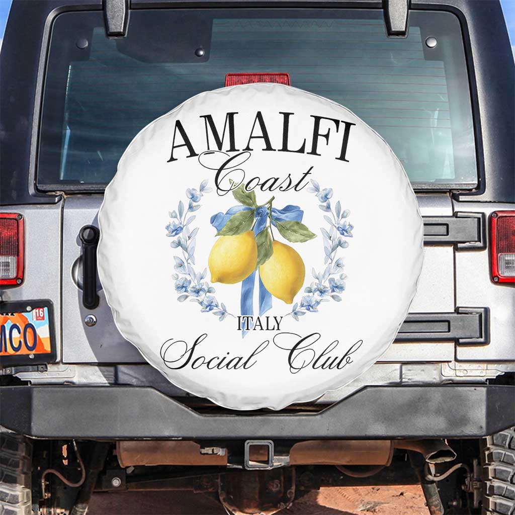 Amalfi Italy Coast Social Club Spare Tire Cover Coquette Bow Lemon Travel - Wonder Print Shop
