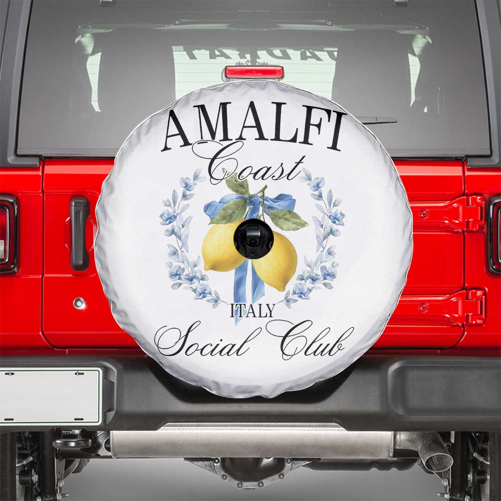 Amalfi Italy Coast Social Club Spare Tire Cover Coquette Bow Lemon Travel - Wonder Print Shop