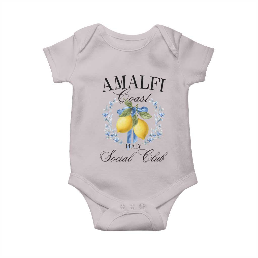 Amalfi Italy Coast Social Club Baby Onesie Coquette Bow Lemon Travel - Wonder Print Shop