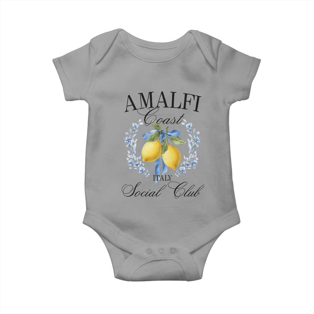 Amalfi Italy Coast Social Club Baby Onesie Coquette Bow Lemon Travel - Wonder Print Shop