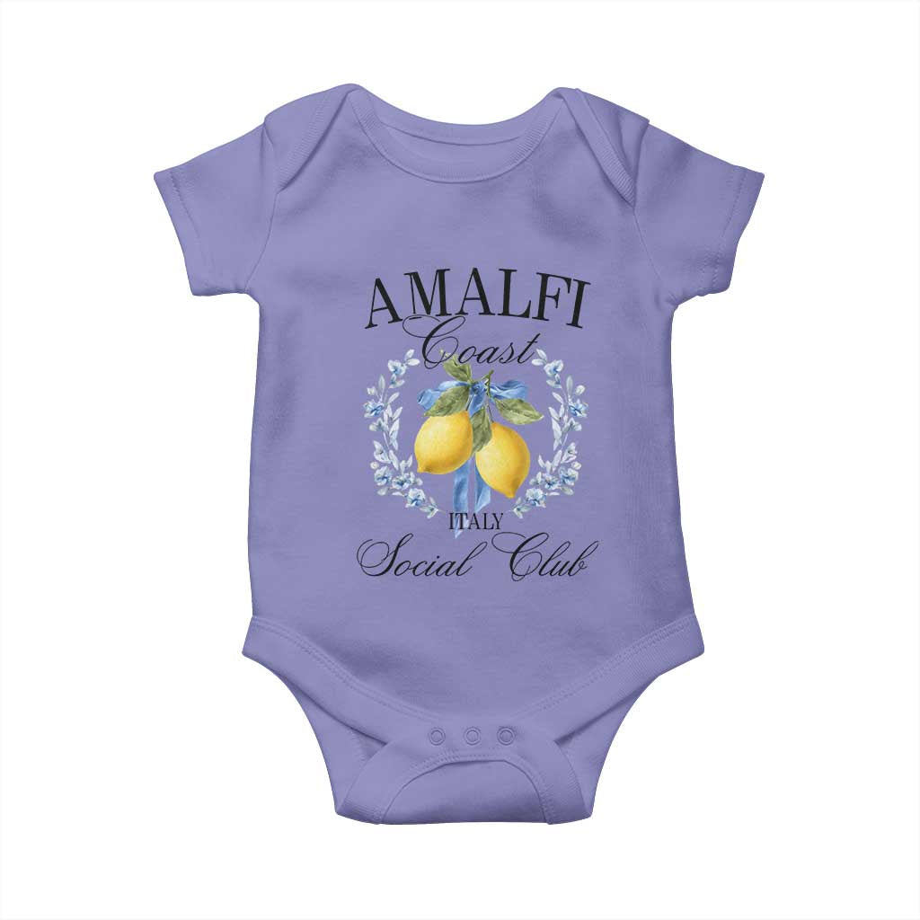 Amalfi Italy Coast Social Club Baby Onesie Coquette Bow Lemon Travel - Wonder Print Shop