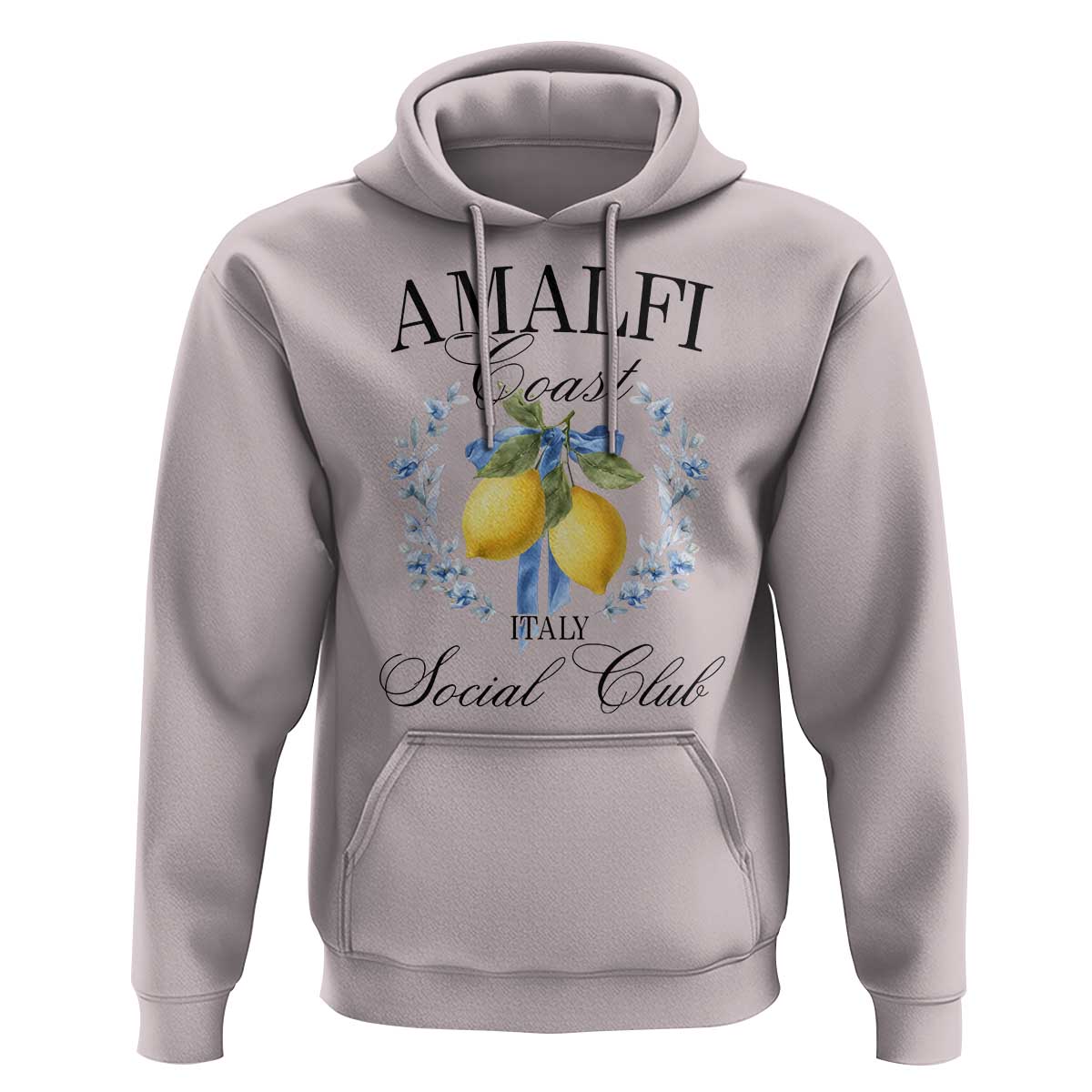 Amalfi Italy Coast Social Club Hoodie Coquette Bow Lemon Travel - Wonder Print Shop