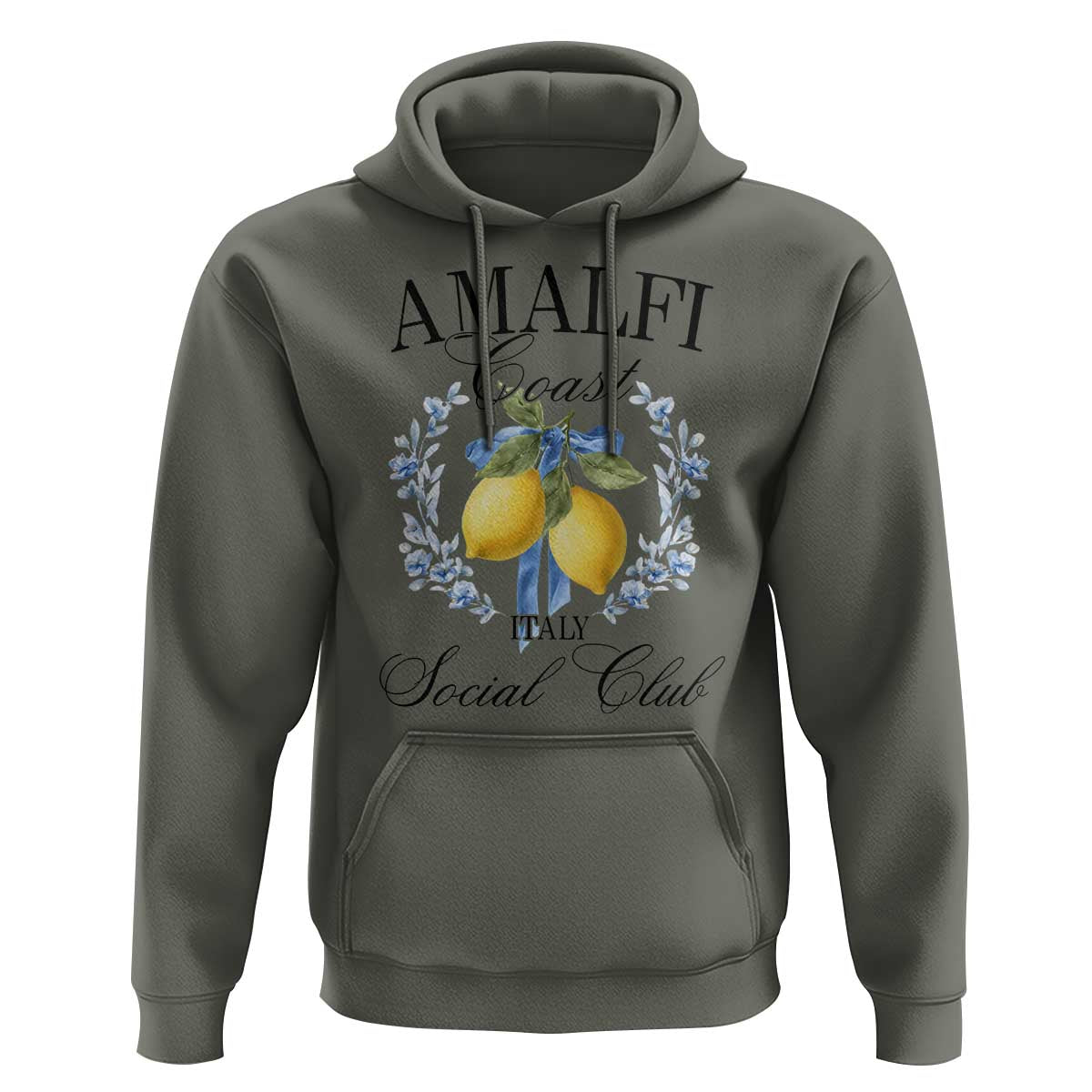 Amalfi Italy Coast Social Club Hoodie Coquette Bow Lemon Travel - Wonder Print Shop