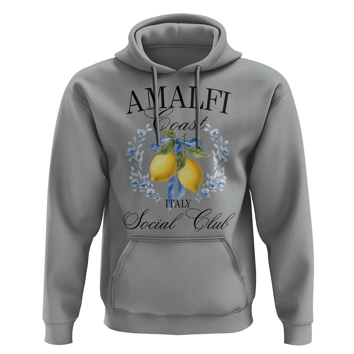 Amalfi Italy Coast Social Club Hoodie Coquette Bow Lemon Travel - Wonder Print Shop