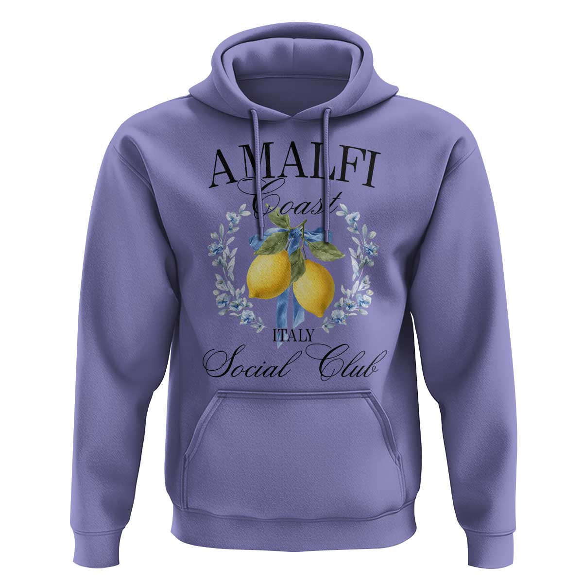 Amalfi Italy Coast Social Club Hoodie Coquette Bow Lemon Travel - Wonder Print Shop