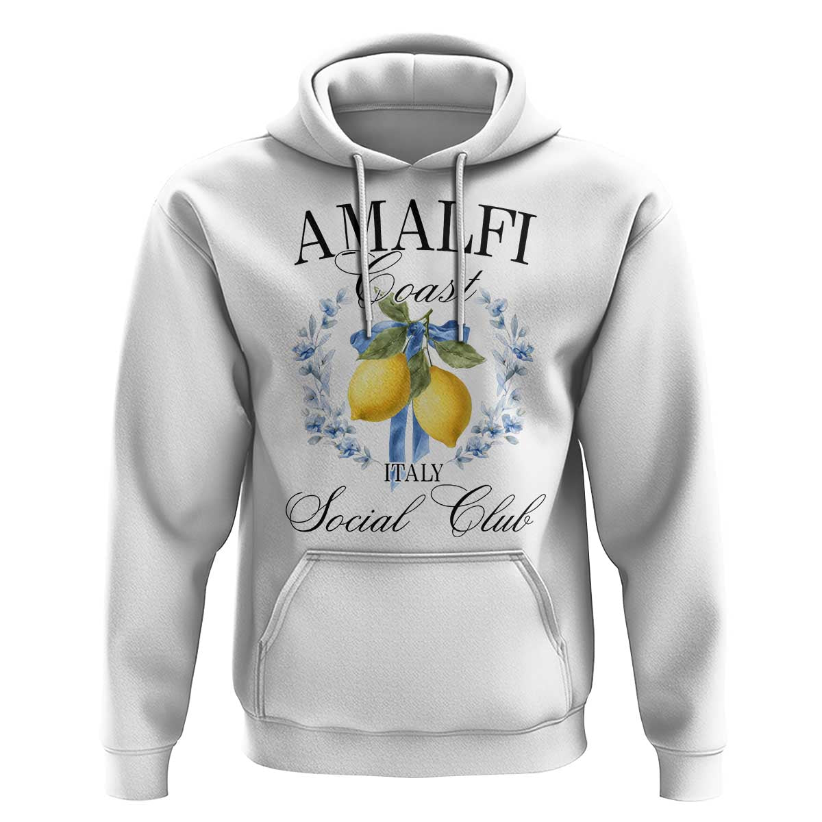 Amalfi Italy Coast Social Club Hoodie Coquette Bow Lemon Travel - Wonder Print Shop