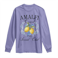 Amalfi Italy Coast Social Club Long Sleeve Shirt Coquette Bow Lemon Travel - Wonder Print Shop