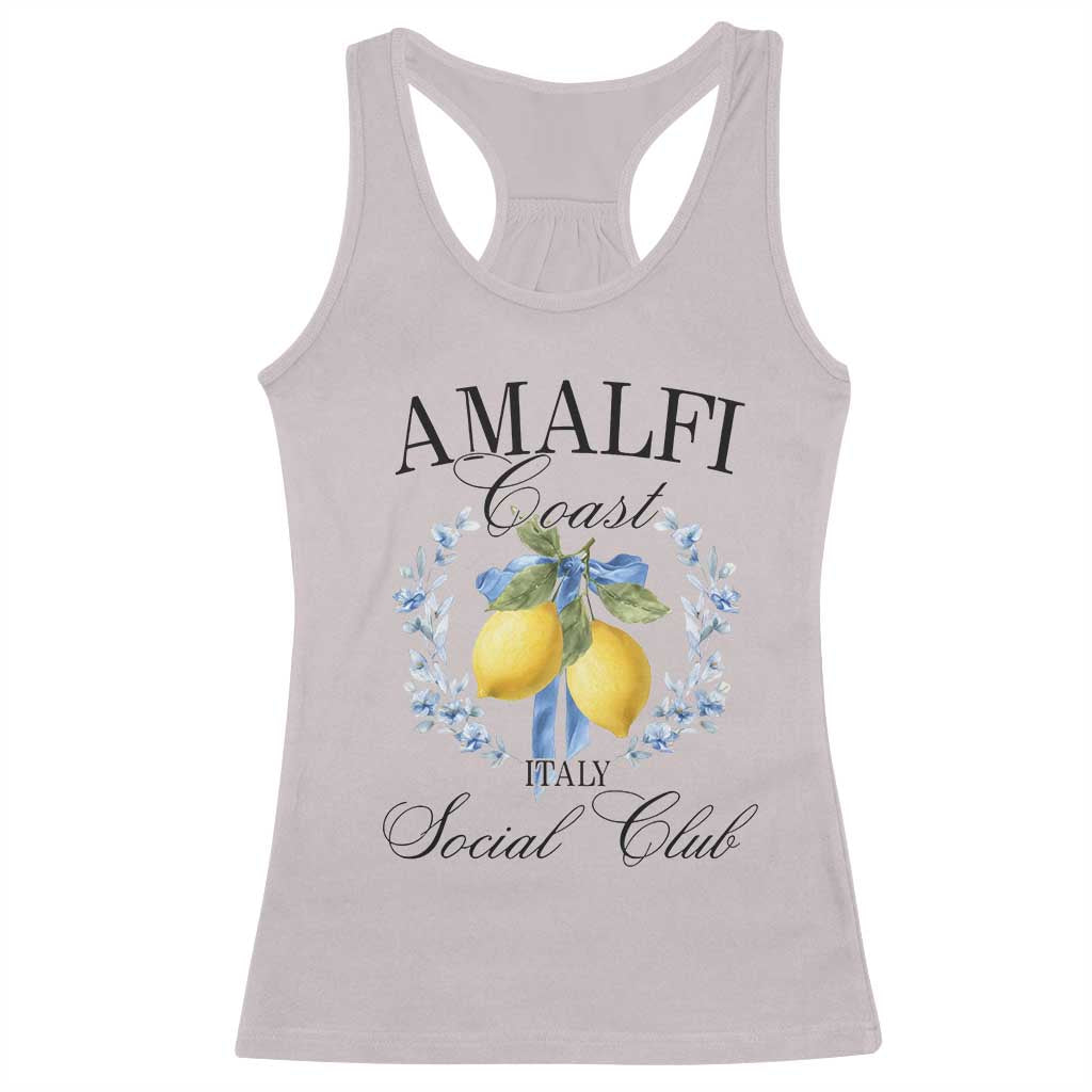 Amalfi Italy Coast Social Club Racerback Tank Top Coquette Bow Lemon Travel - Wonder Print Shop