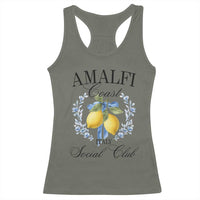 Amalfi Italy Coast Social Club Racerback Tank Top Coquette Bow Lemon Travel - Wonder Print Shop