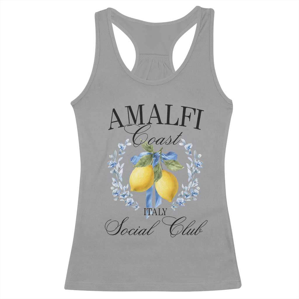 Amalfi Italy Coast Social Club Racerback Tank Top Coquette Bow Lemon Travel - Wonder Print Shop