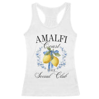 Amalfi Italy Coast Social Club Racerback Tank Top Coquette Bow Lemon Travel - Wonder Print Shop