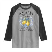 Amalfi Italy Coast Social Club Raglan Shirt Coquette Bow Lemon Travel - Wonder Print Shop