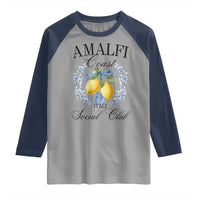 Amalfi Italy Coast Social Club Raglan Shirt Coquette Bow Lemon Travel - Wonder Print Shop