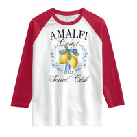 Amalfi Italy Coast Social Club Raglan Shirt Coquette Bow Lemon Travel - Wonder Print Shop