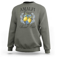 Amalfi Italy Coast Social Club Sweatshirt Coquette Bow Lemon Travel - Wonder Print Shop
