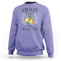 Amalfi Italy Coast Social Club Sweatshirt Coquette Bow Lemon Travel - Wonder Print Shop