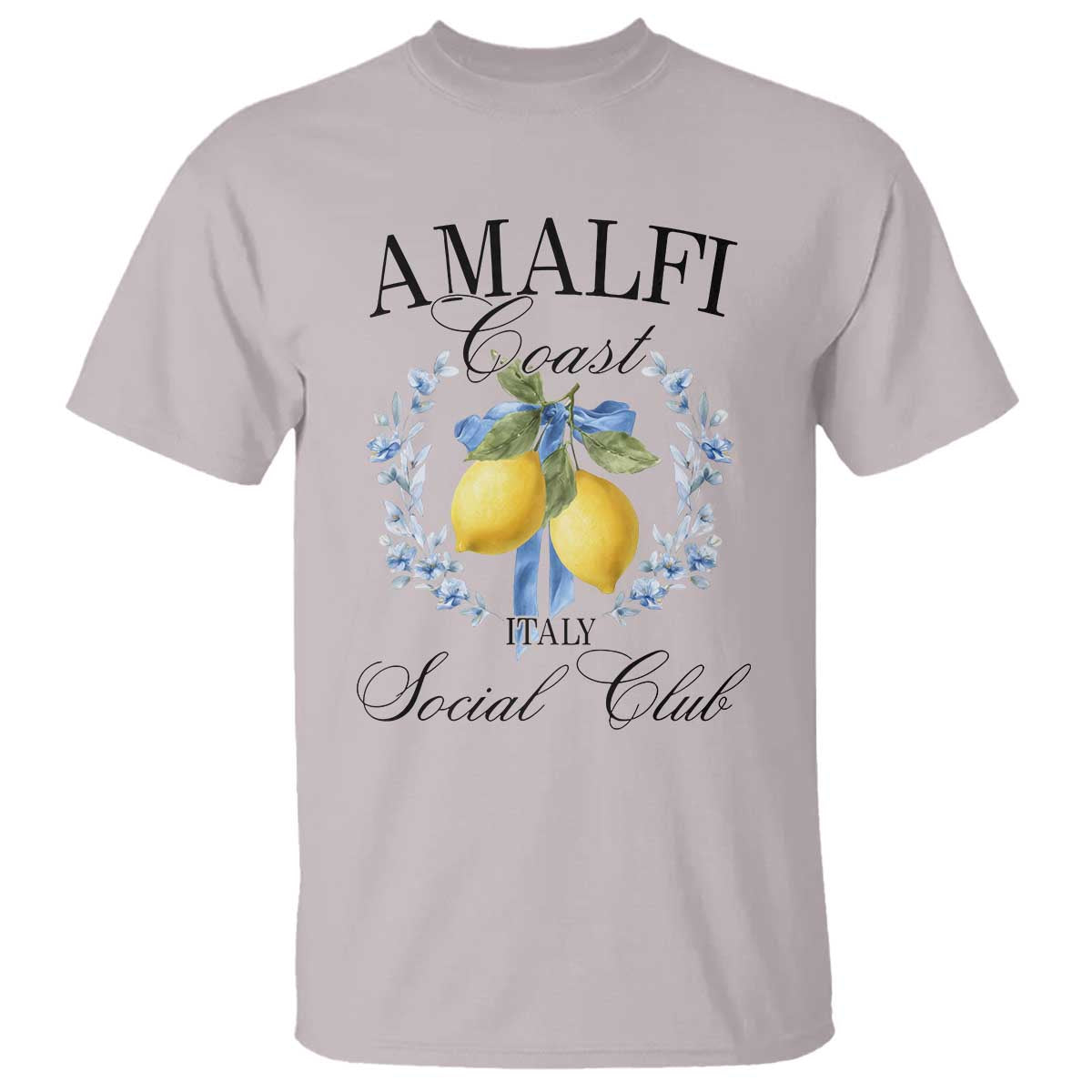 Amalfi Italy Coast Social Club T Shirt Coquette Bow Lemon Travel - Wonder Print Shop