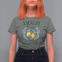 Amalfi Italy Coast Social Club T Shirt For Women Coquette Bow Lemon Travel - Wonder Print Shop