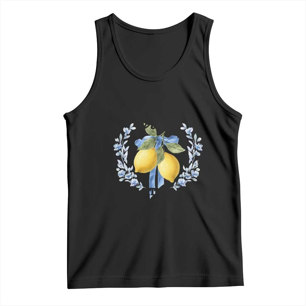 Amalfi Italy Coast Social Club Tank Top Coquette Bow Lemon Travel - Wonder Print Shop