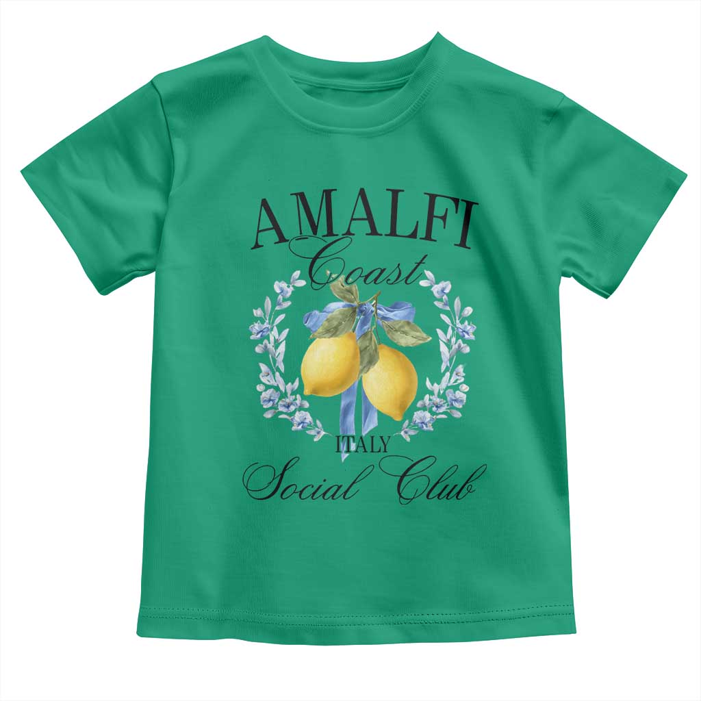 Amalfi Italy Coast Social Club Toddler T Shirt Coquette Bow Lemon Travel - Wonder Print Shop