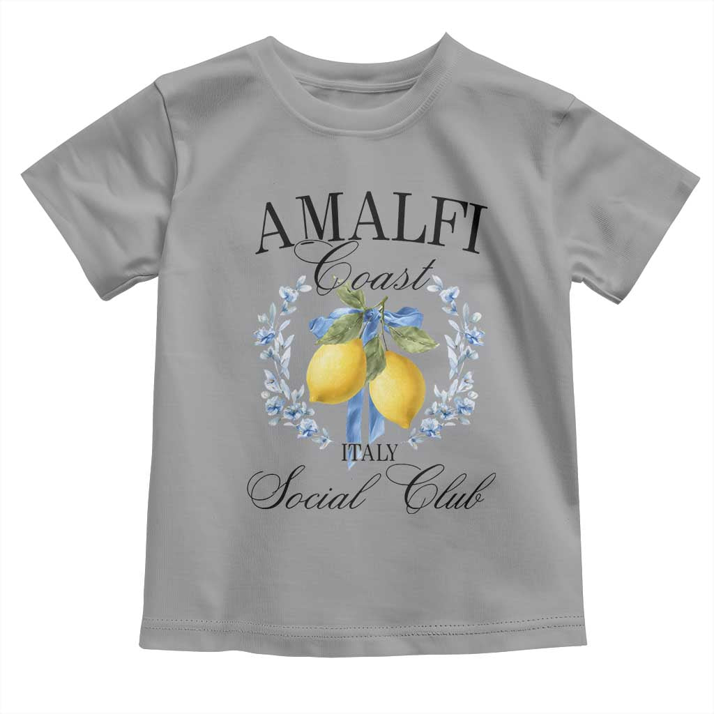 Amalfi Italy Coast Social Club Toddler T Shirt Coquette Bow Lemon Travel - Wonder Print Shop