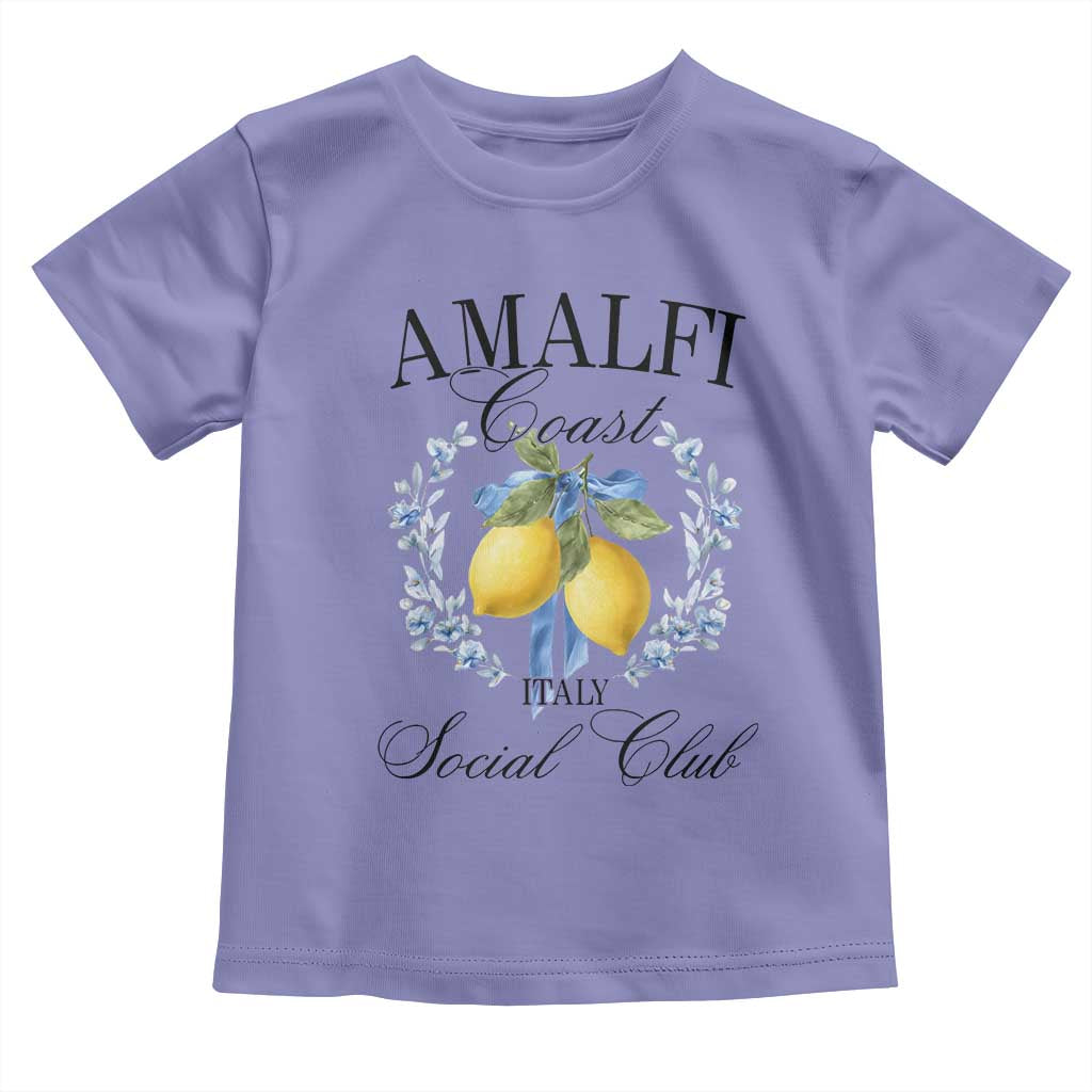 Amalfi Italy Coast Social Club Toddler T Shirt Coquette Bow Lemon Travel - Wonder Print Shop