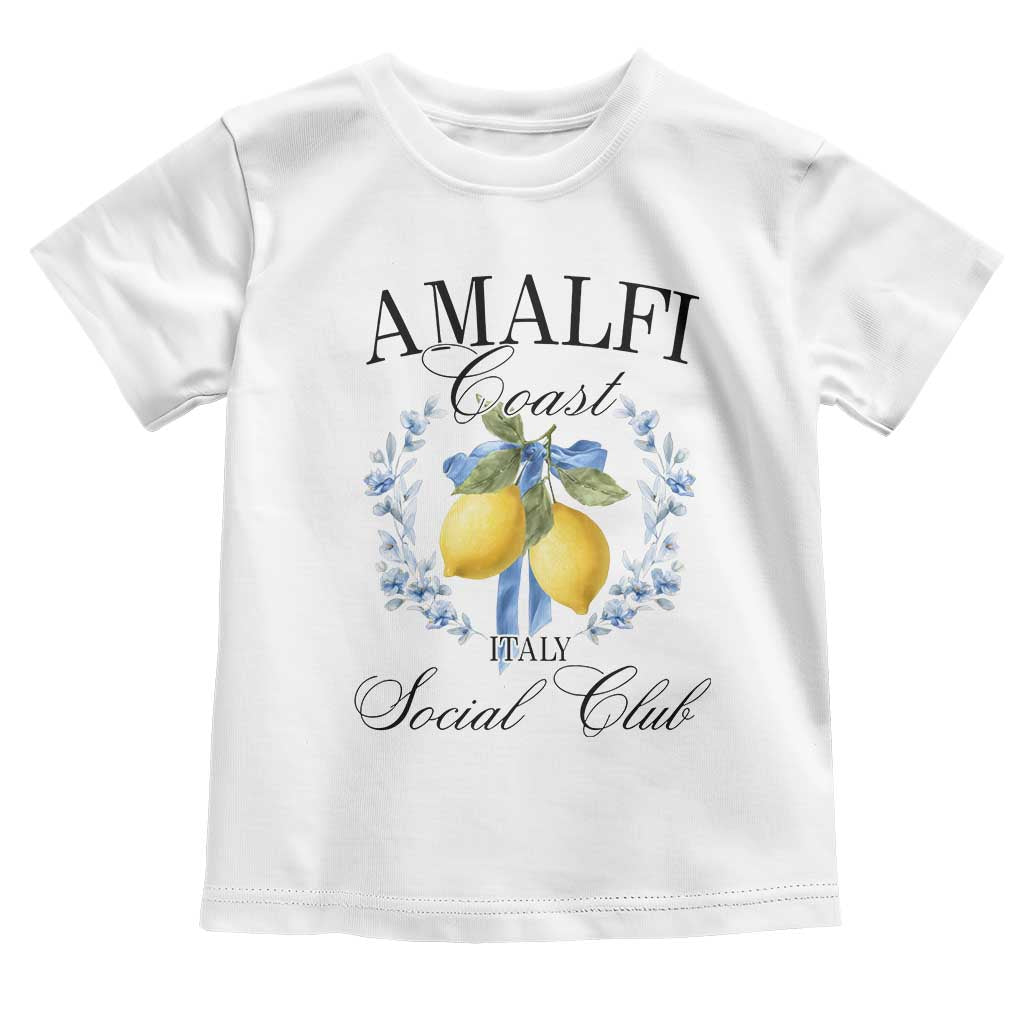 Amalfi Italy Coast Social Club Toddler T Shirt Coquette Bow Lemon Travel - Wonder Print Shop