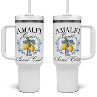Amalfi Italy Coast Social Club Tumbler With Handle Coquette Bow Lemon Travel - Wonder Print Shop