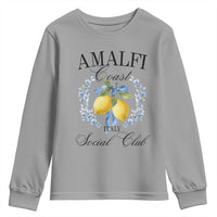 Amalfi Italy Coast Social Club Youth Sweatshirt Coquette Bow Lemon Travel - Wonder Print Shop