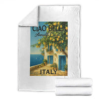 Italian Summer Amalfi Coast Throw Blanket Ciao Bella Italy Lemon - Wonder Print Shop