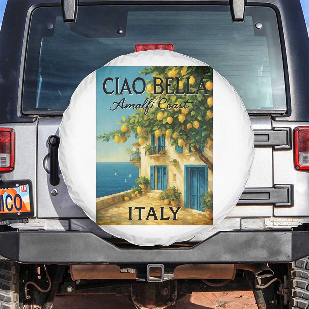 Italian Summer Amalfi Coast Spare Tire Cover Ciao Bella Italy Lemon - Wonder Print Shop