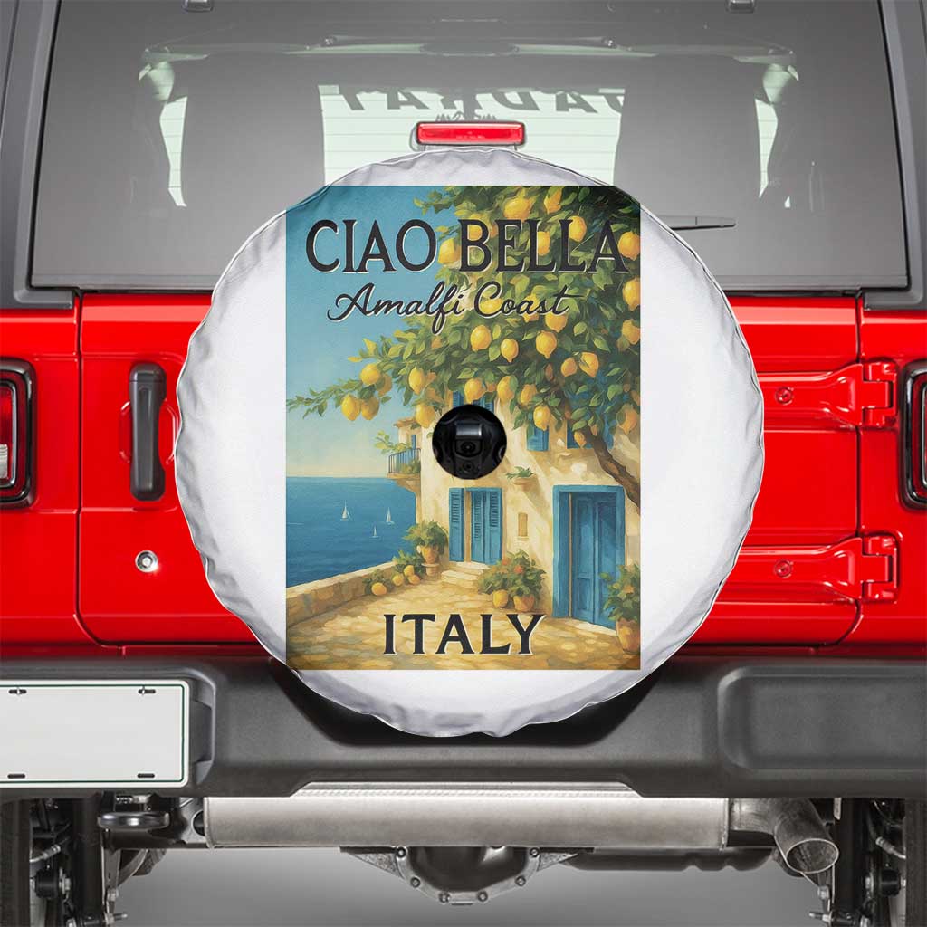 Italian Summer Amalfi Coast Spare Tire Cover Ciao Bella Italy Lemon - Wonder Print Shop
