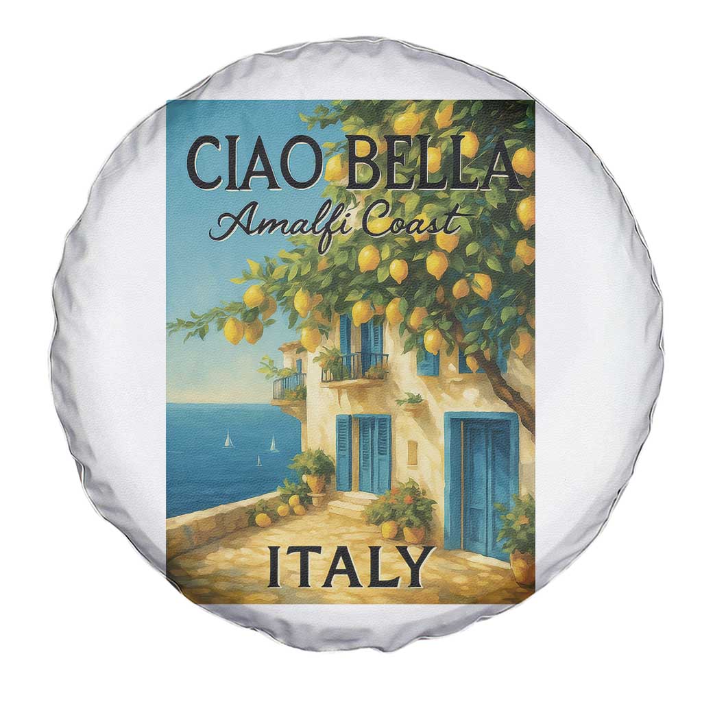 Italian Summer Amalfi Coast Spare Tire Cover Ciao Bella Italy Lemon - Wonder Print Shop
