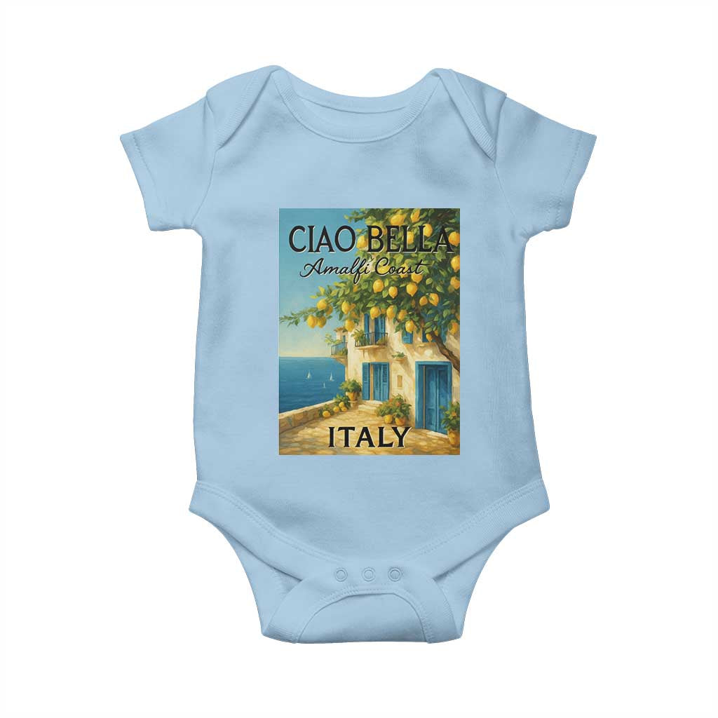 Italian Summer Amalfi Coast Baby Onesie Ciao Bella Italy Lemon - Wonder Print Shop