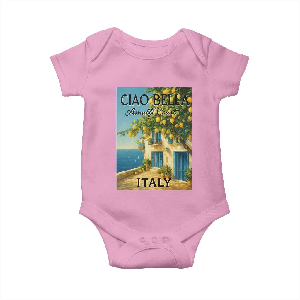 Italian Summer Amalfi Coast Baby Onesie Ciao Bella Italy Lemon - Wonder Print Shop