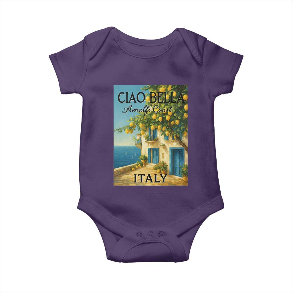 Italian Summer Amalfi Coast Baby Onesie Ciao Bella Italy Lemon - Wonder Print Shop