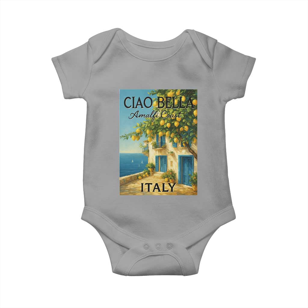 Italian Summer Amalfi Coast Baby Onesie Ciao Bella Italy Lemon - Wonder Print Shop