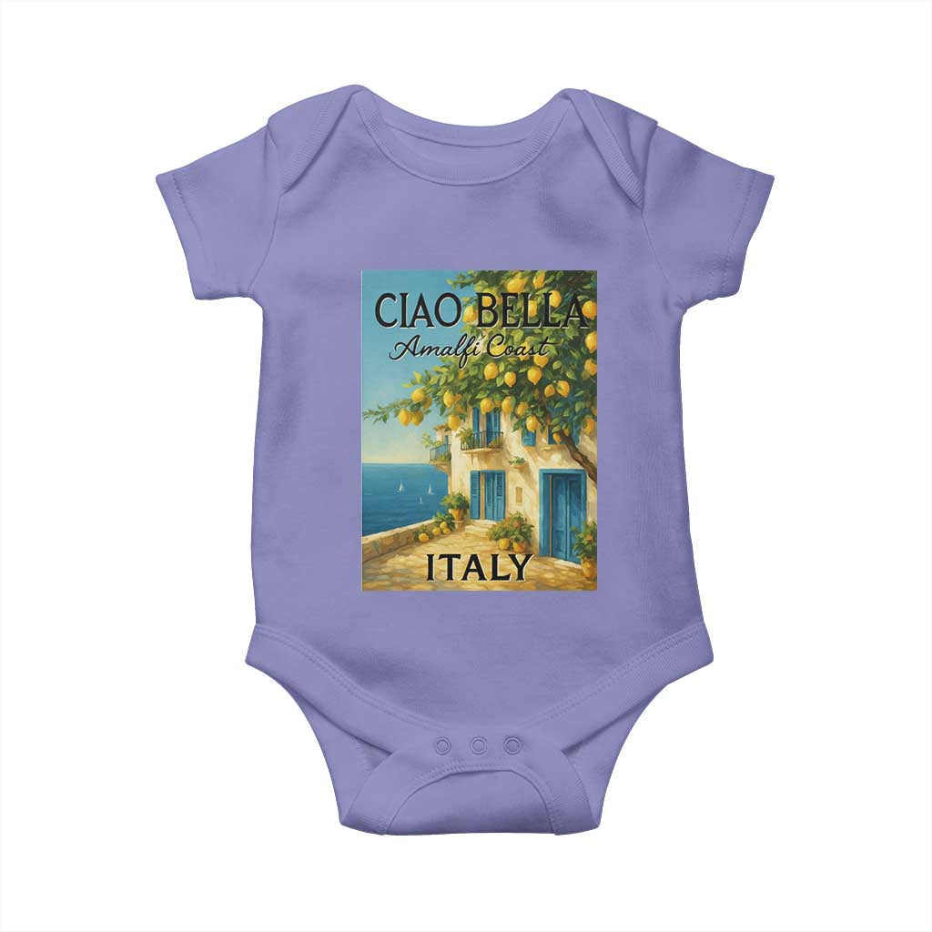Italian Summer Amalfi Coast Baby Onesie Ciao Bella Italy Lemon - Wonder Print Shop