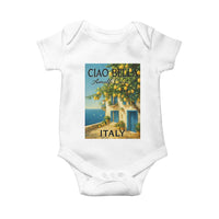 Italian Summer Amalfi Coast Baby Onesie Ciao Bella Italy Lemon - Wonder Print Shop