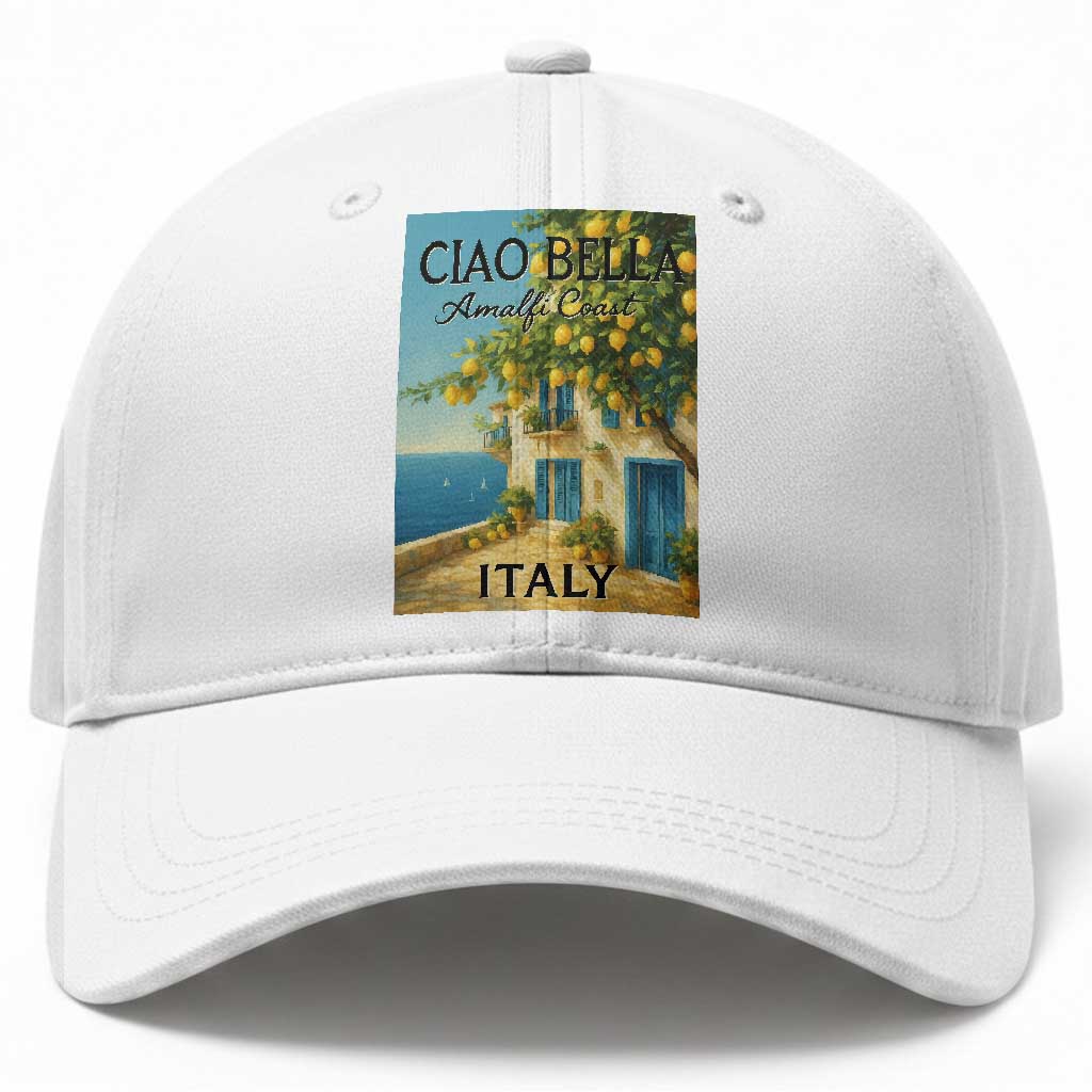Italian Summer Amalfi Coast Baseball Cap Ciao Bella Italy Lemon