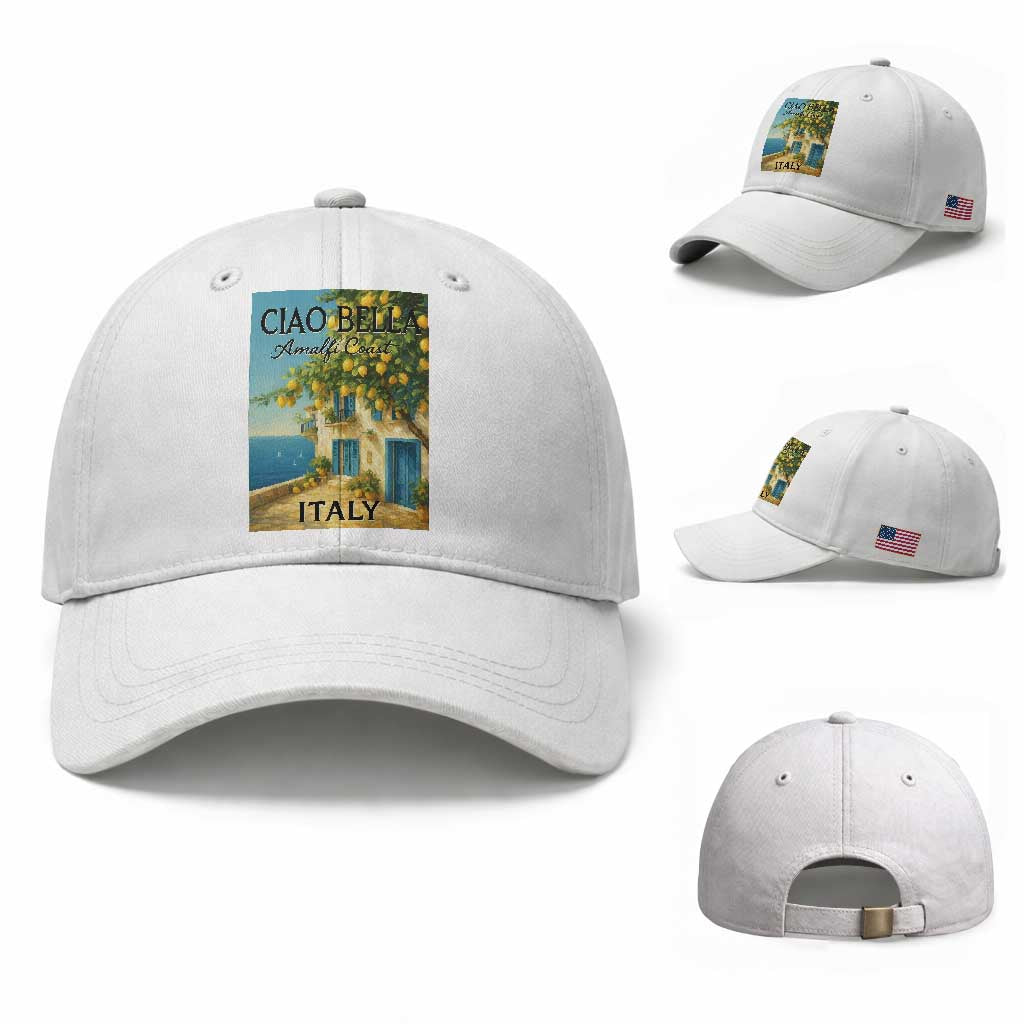 Italian Summer Amalfi Coast Baseball Cap Ciao Bella Italy Lemon