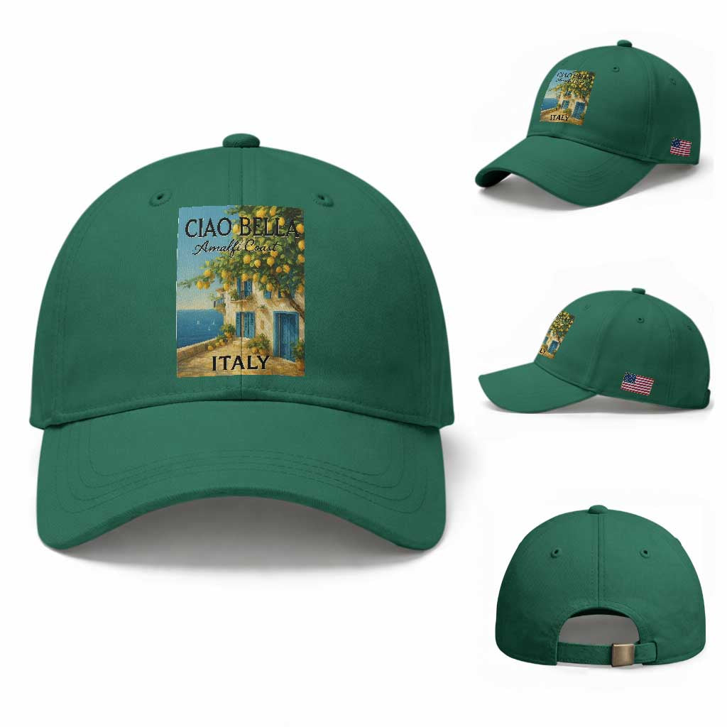 Italian Summer Amalfi Coast Baseball Cap Ciao Bella Italy Lemon