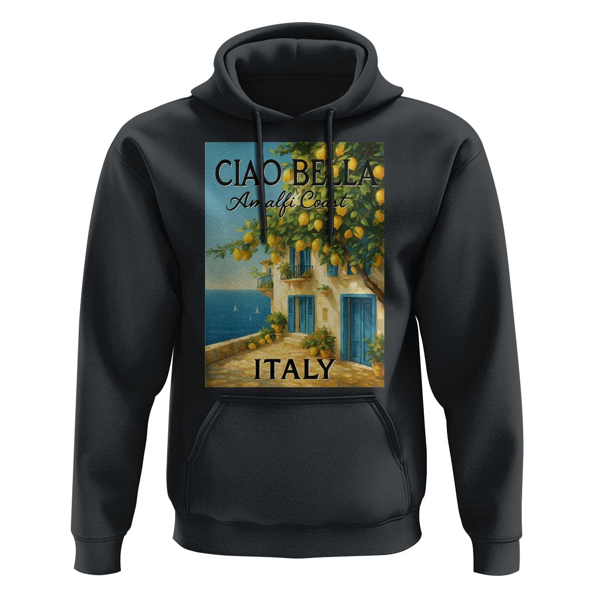 Italian Summer Amalfi Coast Hoodie Ciao Bella Italy Lemon - Wonder Print Shop