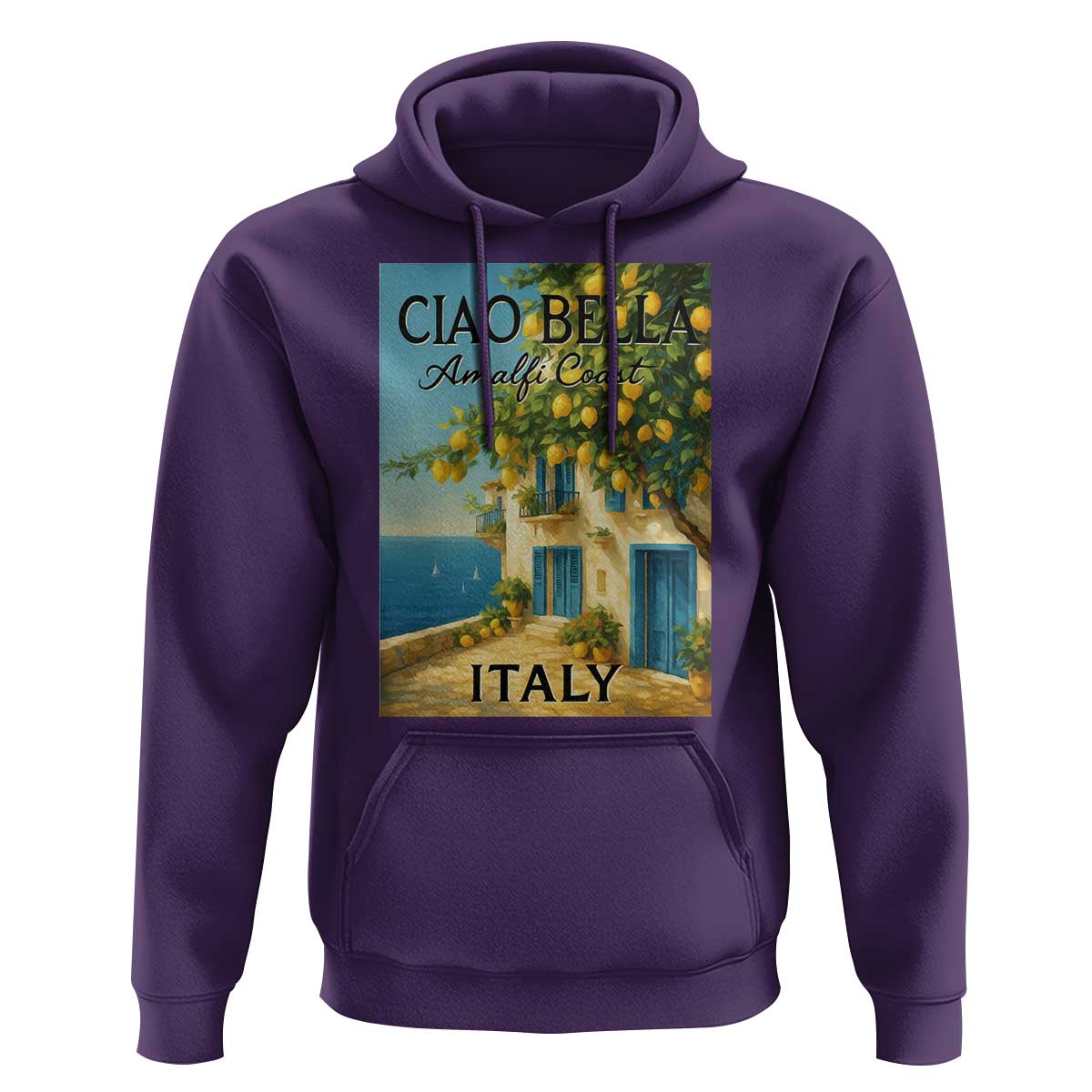 Italian Summer Amalfi Coast Hoodie Ciao Bella Italy Lemon - Wonder Print Shop