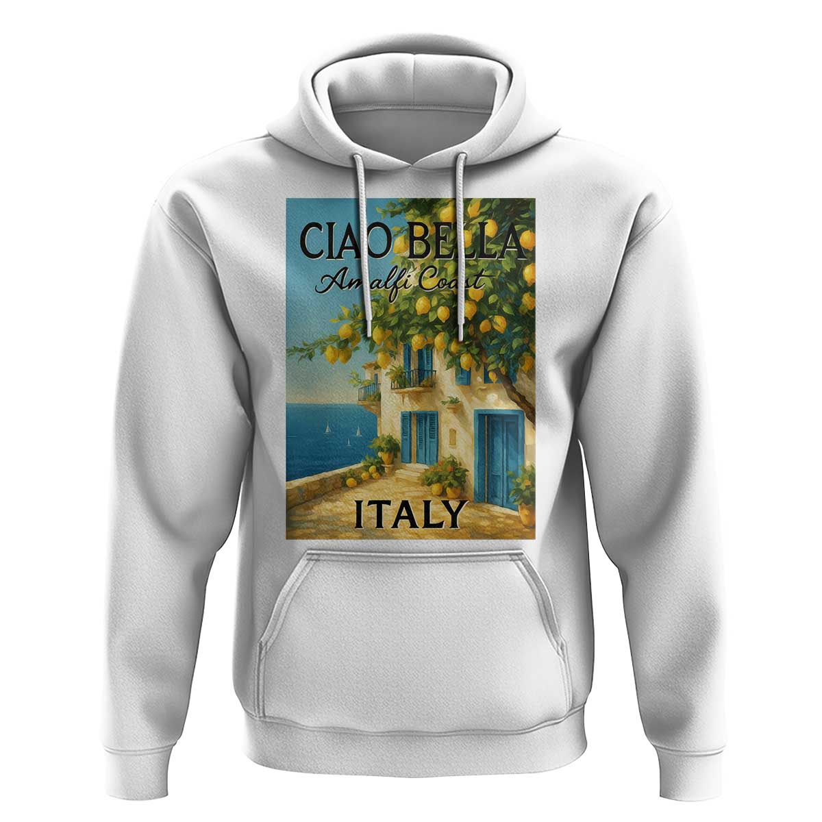 Italian Summer Amalfi Coast Hoodie Ciao Bella Italy Lemon - Wonder Print Shop