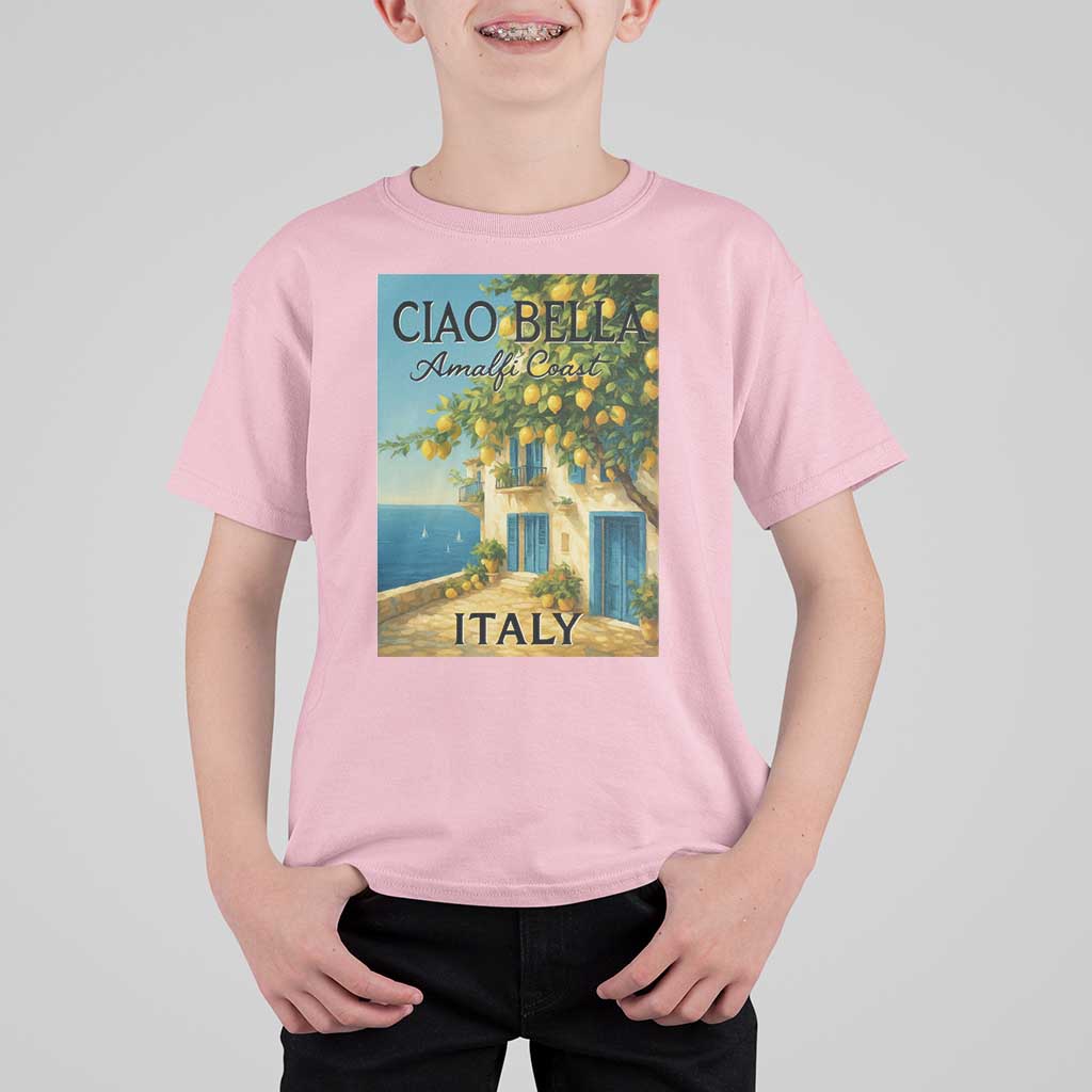 Italian Summer Amalfi Coast T Shirt For Kid Ciao Bella Italy Lemon - Wonder Print Shop