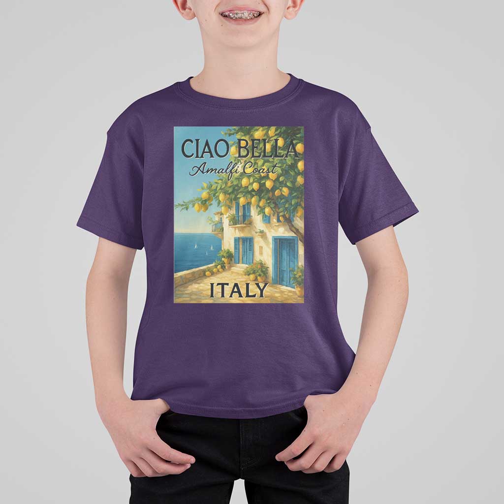 Italian Summer Amalfi Coast T Shirt For Kid Ciao Bella Italy Lemon - Wonder Print Shop